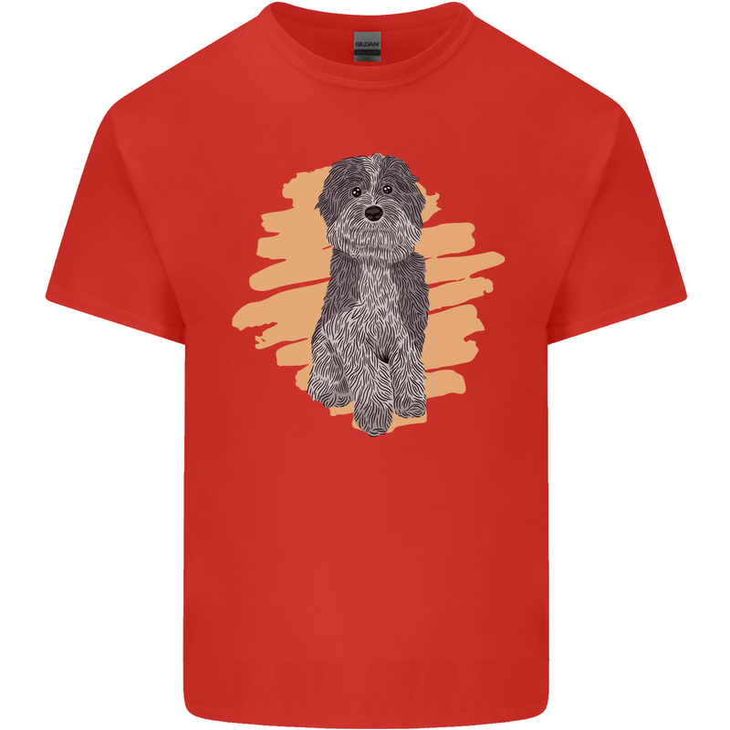 Aussie Doodle Mens Cotton T-Shirt Tee Top Red