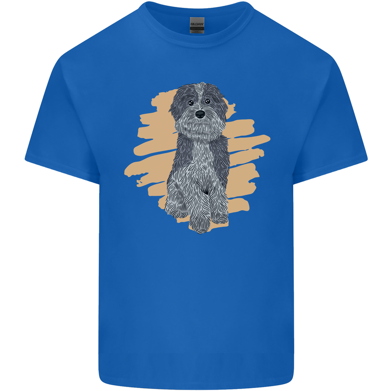 Aussie Doodle Mens Cotton T-Shirt Tee Top Royal Blue
