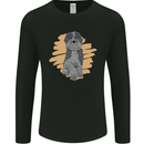 Aussie Doodle Mens Long Sleeve T-Shirt Black