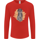 Aussie Doodle Mens Long Sleeve T-Shirt Red