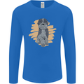 Aussie Doodle Mens Long Sleeve T-Shirt Royal Blue