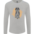 Aussie Doodle Mens Long Sleeve T-Shirt Sports Grey