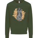 Aussie Doodle Mens Sweatshirt Jumper Forest Green