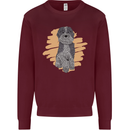 Aussie Doodle Mens Sweatshirt Jumper Maroon