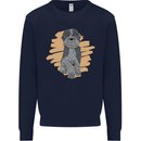 Aussie Doodle Mens Sweatshirt Jumper Navy Blue