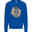Aussie Doodle Mens Sweatshirt Jumper Royal Blue