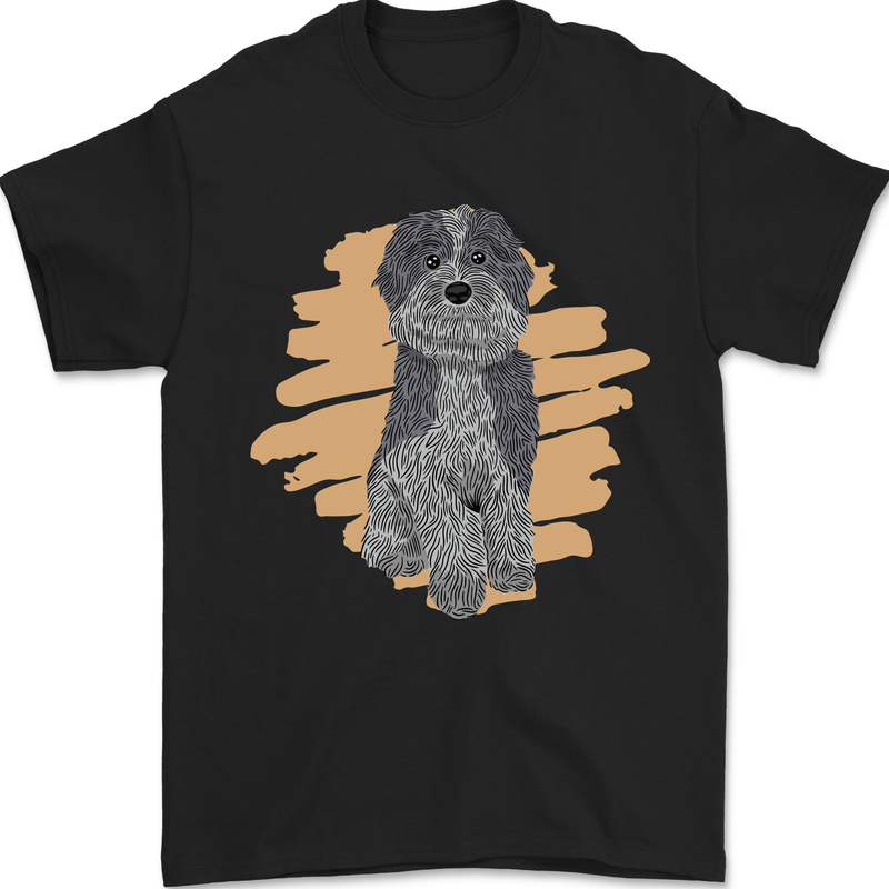 Aussie Doodle Mens T-Shirt 100% Cotton Black