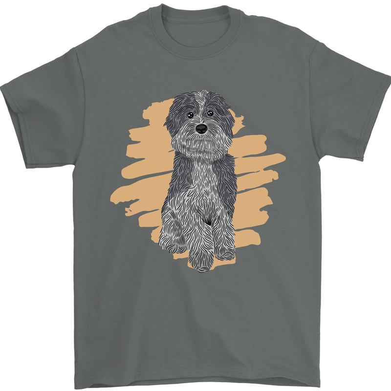 Aussie Doodle Mens T-Shirt 100% Cotton Charcoal