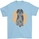 Aussie Doodle Mens T-Shirt 100% Cotton Light Blue
