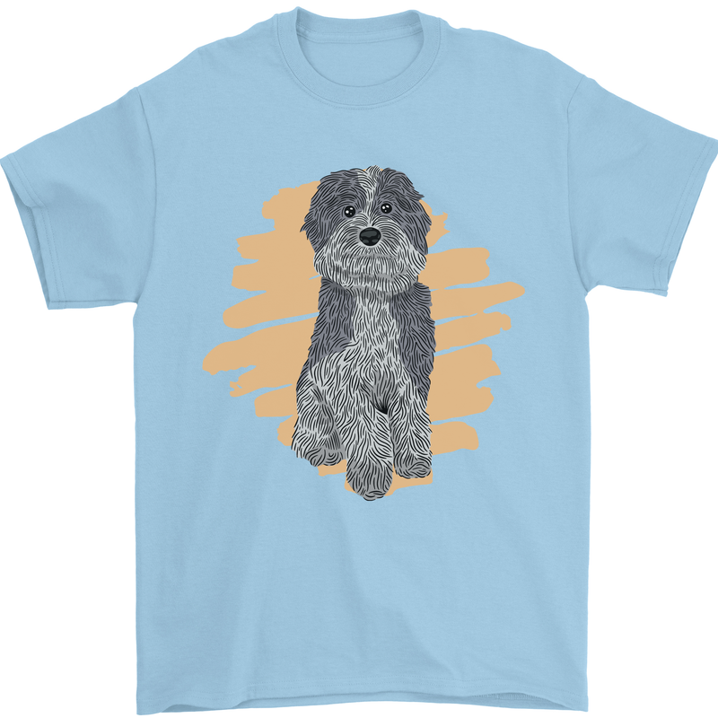 Aussie Doodle Mens T-Shirt 100% Cotton Light Blue