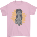 Aussie Doodle Mens T-Shirt 100% Cotton Light Pink