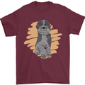 Aussie Doodle Mens T-Shirt 100% Cotton Maroon