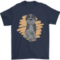 Aussie Doodle Mens T-Shirt 100% Cotton Navy Blue