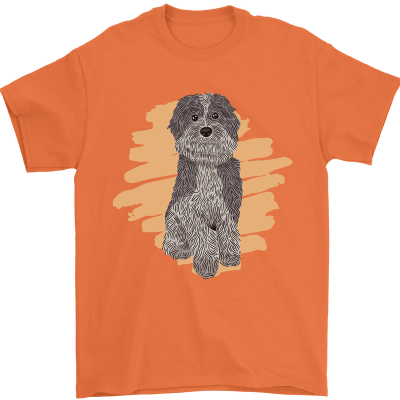 Aussie Doodle Mens T-Shirt 100% Cotton Orange