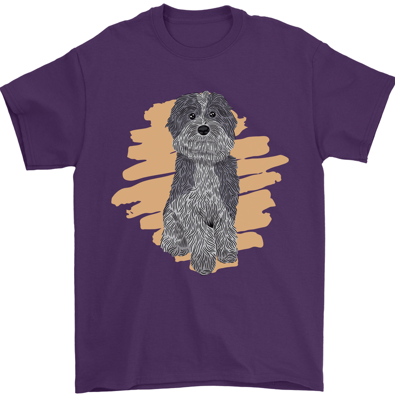 Aussie Doodle Mens T-Shirt 100% Cotton Purple