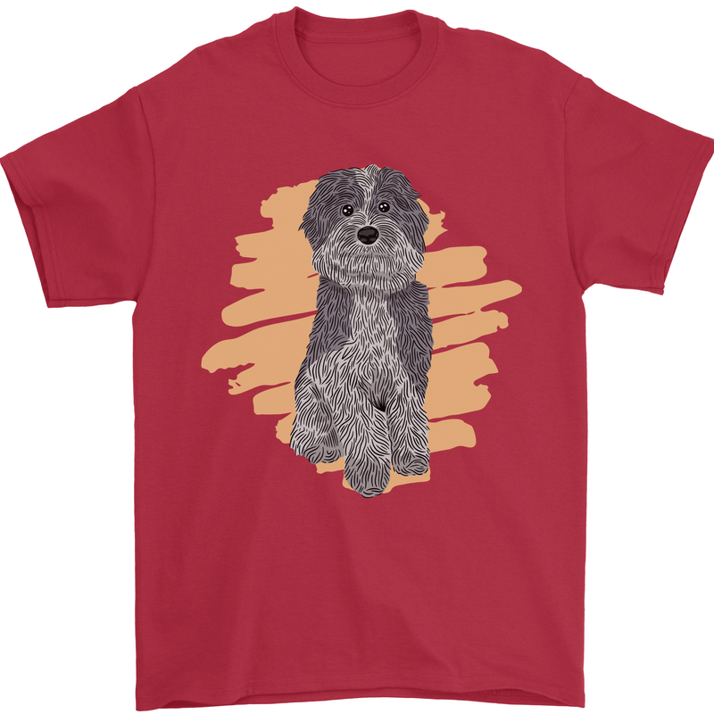 Aussie Doodle Mens T-Shirt 100% Cotton Red