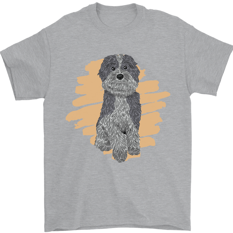 Aussie Doodle Mens T-Shirt 100% Cotton Sports Grey