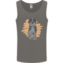 Aussie Doodle Mens Vest Tank Top Charcoal