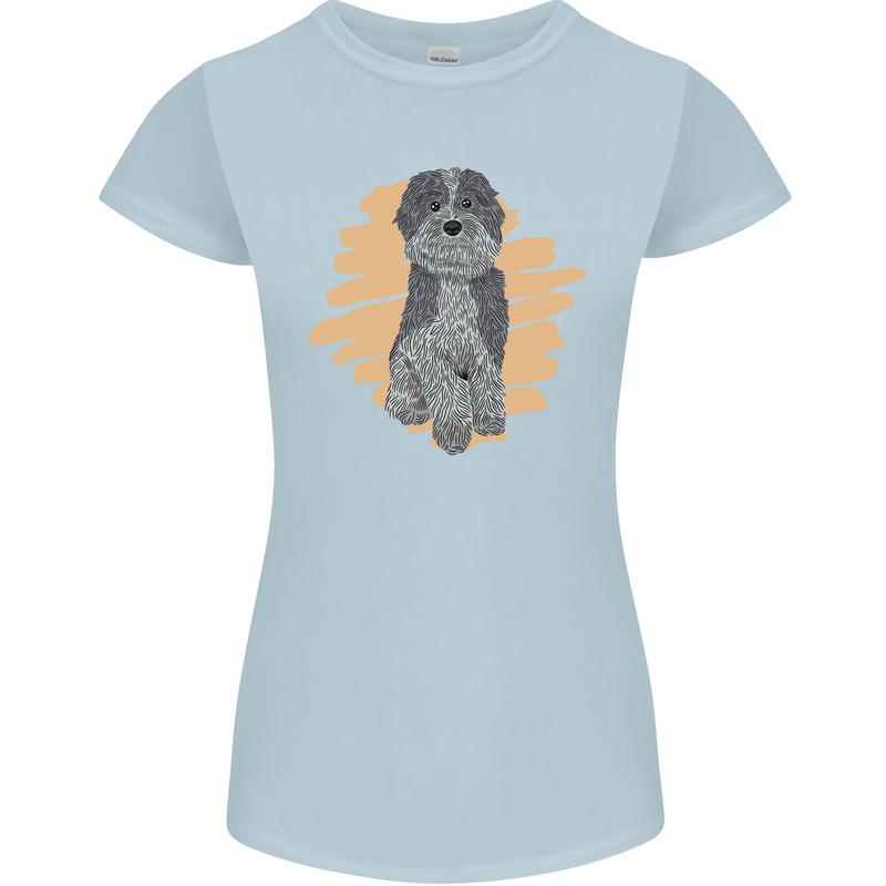 Aussie Doodle Womens Petite Cut T-Shirt Light Blue