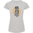 Aussie Doodle Womens Petite Cut T-Shirt Sports Grey