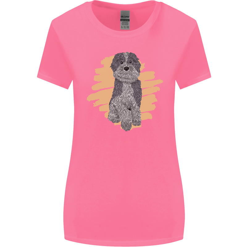 Aussie Doodle Womens Wider Cut T-Shirt Azalea