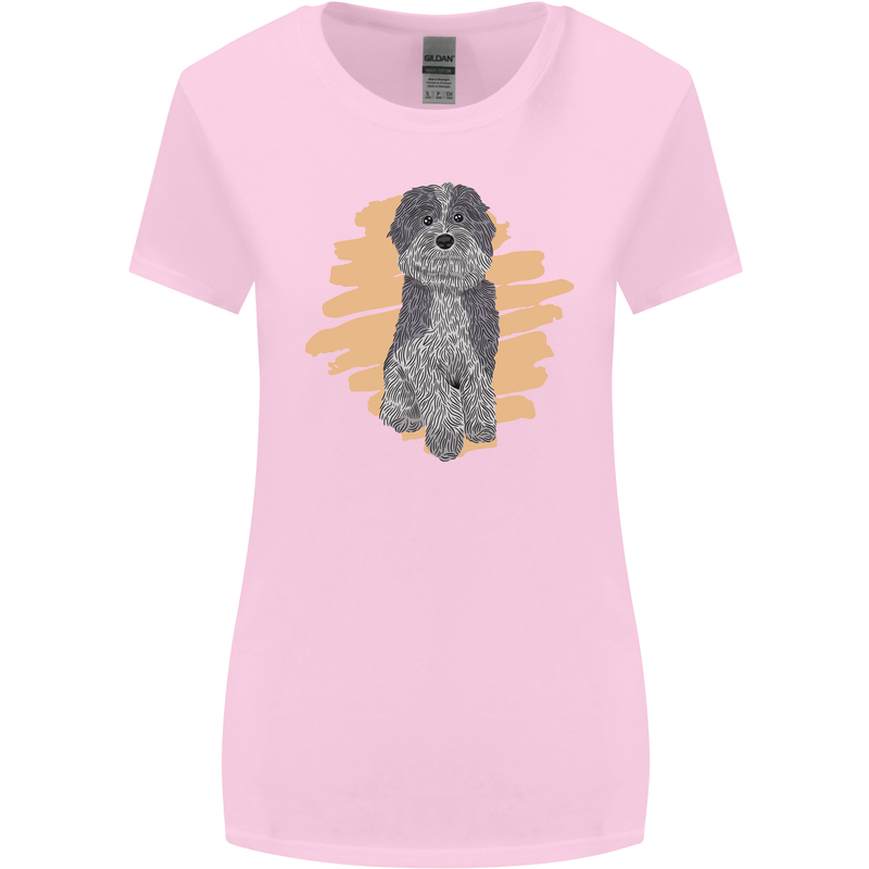 Aussie Doodle Womens Wider Cut T-Shirt Light Pink