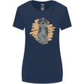 Aussie Doodle Womens Wider Cut T-Shirt Navy Blue