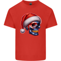 Australia Christmas Skull Australian Flag Biker Kids T-Shirt Childrens Red