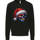 Australia Christmas Skull Australian Flag Biker Mens Sweatshirt Jumper Black
