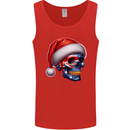 Australia Christmas Skull Australian Flag Biker Mens Vest Tank Top Red