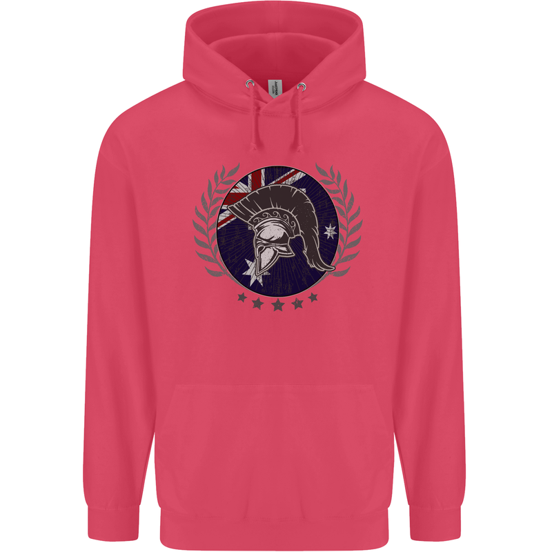 Australian Bodybuilding Flag Gym Training Spartan Childrens Kids Hoodie Heliconia
