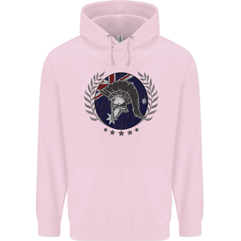 Australian Bodybuilding Flag Gym Training Spartan Childrens Kids Hoodie Light Pink