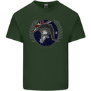 Australian Bodybuilding Flag Gym Training Spartan Mens Cotton T-Shirt Tee Top Forest Green