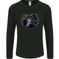 Australian Bodybuilding Flag Gym Training Spartan Mens Long Sleeve T-Shirt Black