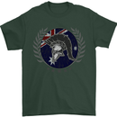 Australian Bodybuilding Flag Gym Training Spartan Mens T-Shirt 100% Cotton Forest Green
