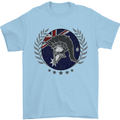 Australian Bodybuilding Flag Gym Training Spartan Mens T-Shirt 100% Cotton Light Blue