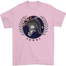 Australian Bodybuilding Flag Gym Training Spartan Mens T-Shirt 100% Cotton Light Pink