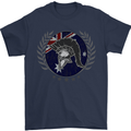 Australian Bodybuilding Flag Gym Training Spartan Mens T-Shirt 100% Cotton Navy Blue