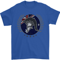 Australian Bodybuilding Flag Gym Training Spartan Mens T-Shirt 100% Cotton Royal Blue