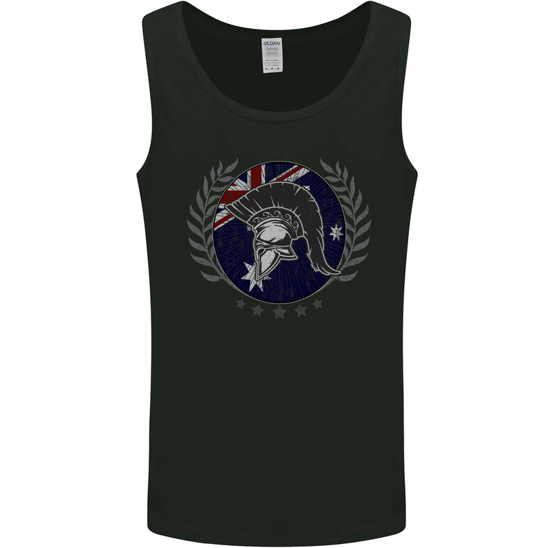 Australian Bodybuilding Flag Gym Training Spartan Mens Vest Tank Top Black