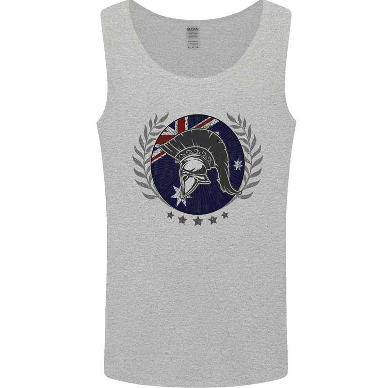 Australian Bodybuilding Flag Gym Training Spartan Mens Vest Tank Top Sports Grey