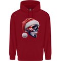 Australian Christmas Skull Xmas Australia Flag Childrens Kids Hoodie Red