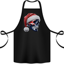 Australian Christmas Skull Xmas Australia Flag Cotton Apron 100% Organic Black