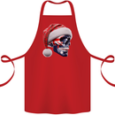 Australian Christmas Skull Xmas Australia Flag Cotton Apron 100% Organic Red
