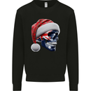 Australian Christmas Skull Xmas Australia Flag Kids Sweatshirt Jumper Black