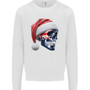 Australian Christmas Skull Xmas Australia Flag Kids Sweatshirt Jumper White