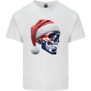 Australian Christmas Skull Xmas Australia Flag Kids T-Shirt Childrens White