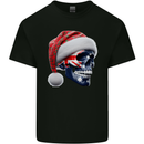 Australian Christmas Skull Xmas Australia Flag Mens Cotton T-Shirt Tee Top Black