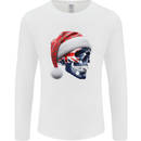 Australian Christmas Skull Xmas Australia Flag Mens Long Sleeve T-Shirt White