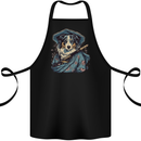 Australian Sheepdog Samurai Warrior Fantasy Cotton Apron 100% Organic Black